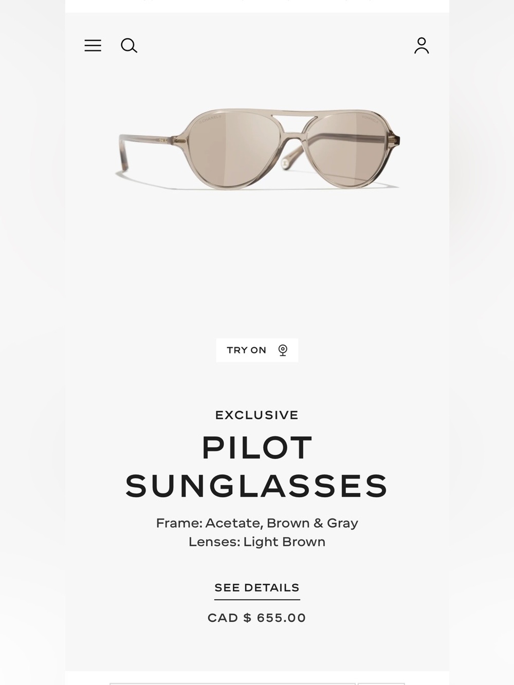 CHANEL pilot sunglasses
